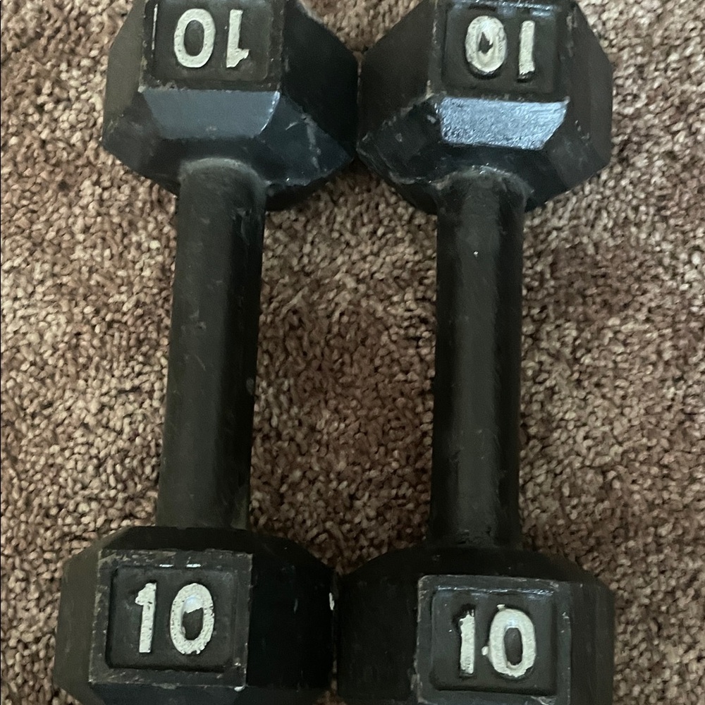 Black Dumbbells Set